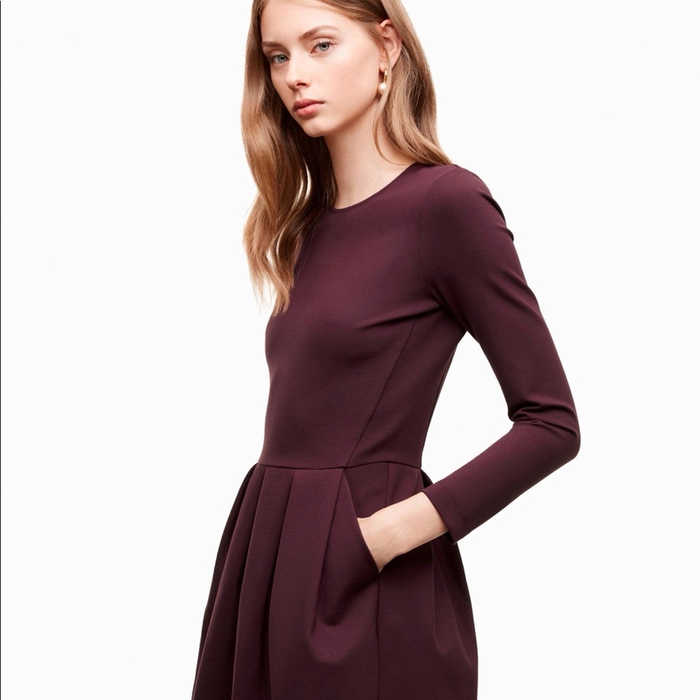 Aritzia Sunday best - burgundy ‘Tartine dress’